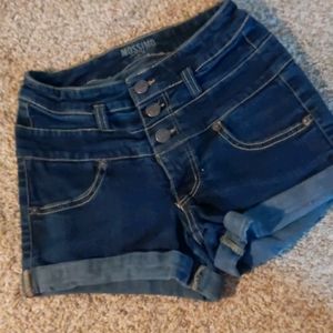 Mossimo Denim Shorts, button down, size 00/24